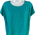 J.Jill Women’s Blue Scoop Neck Cap Sleeve T-Shirt - XS Petite