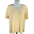 J.Jill Women's Yellow Elbow Sleeve Pima-Slub T-Shirt - S Petite
