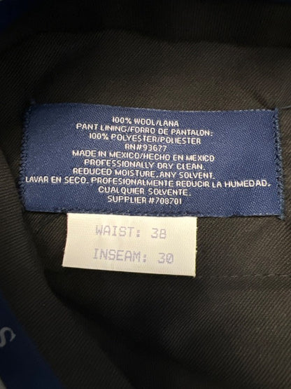 Stafford Super Suit Men's Navy Blue Wool Dress Pants - 38x30 image 4
