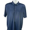 Greg Norman Men's Navy Blue Short Sleeve Golf Polo Shirt - L