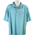 Polo Ralph Lauren Men's Light Blue Heathered Short Sleeve Polo Shirt - 4XL Tall