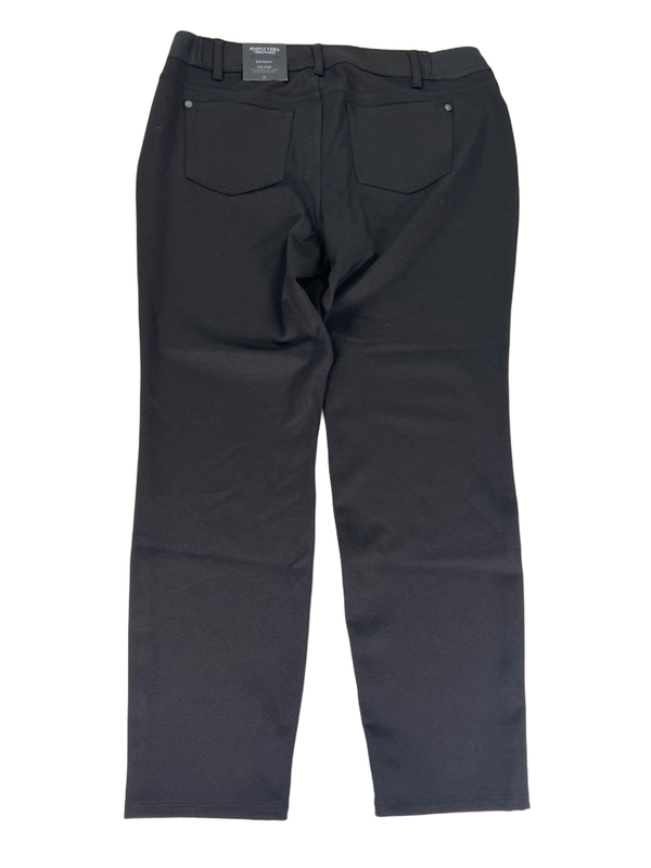 Simply Vera Women's Black Skinny Mid Rise Stretch Jegging Pants - L Petite image 2