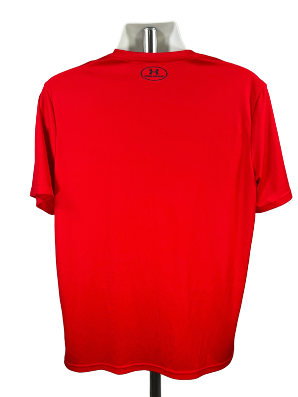 Under Armour Men's Red Heatgear Loose Logo Short Sleeve Tee Shirt - XL image 2