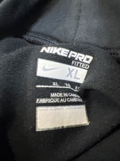 Nike Pro Men's Black Core Thermal Fitted Mock Long Sleeve Athletic Shirt - XL image 3