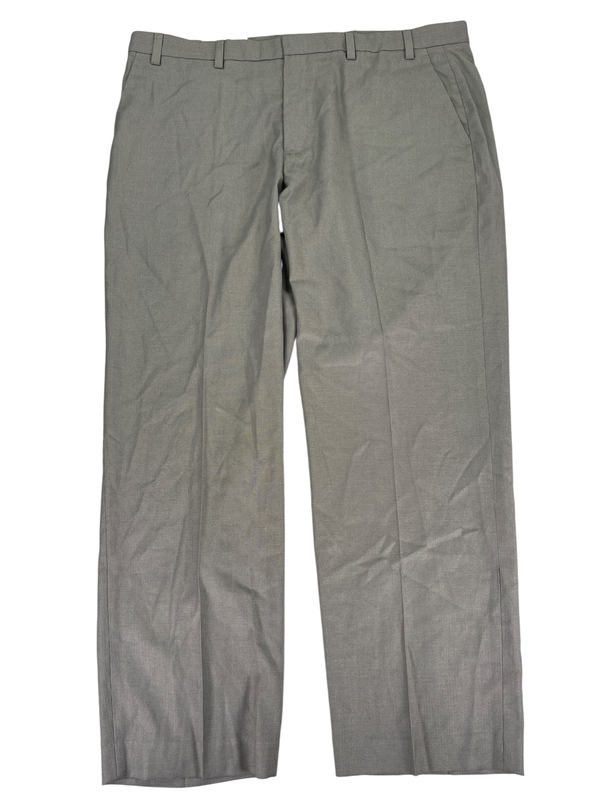 Savane Men's Gray Chinchilla Straight Leg Performance Dress Pants - 40x30