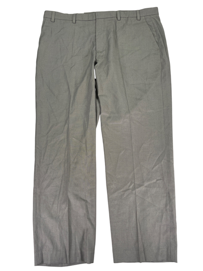 Savane Men's Gray Chinchilla Straight Leg Performance Dress Pants - 40x30