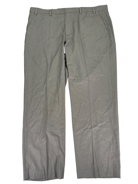 Savane Men's Gray Chinchilla Straight Leg Performance Dress Pants - 40x30