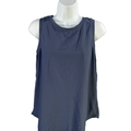 Calia Women's Blue Horizontal Ribbed Sleeveless Athletic Tank Top - L