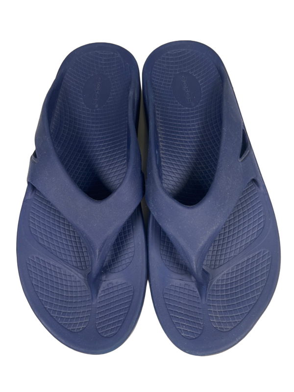 OOFOS Unisex Blue Arch Support Comfort Flip Flops - Men's 13 image 3