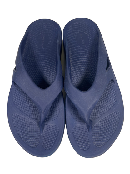 OOFOS Unisex Blue Arch Support Comfort Flip Flops - Men's 13 image 3