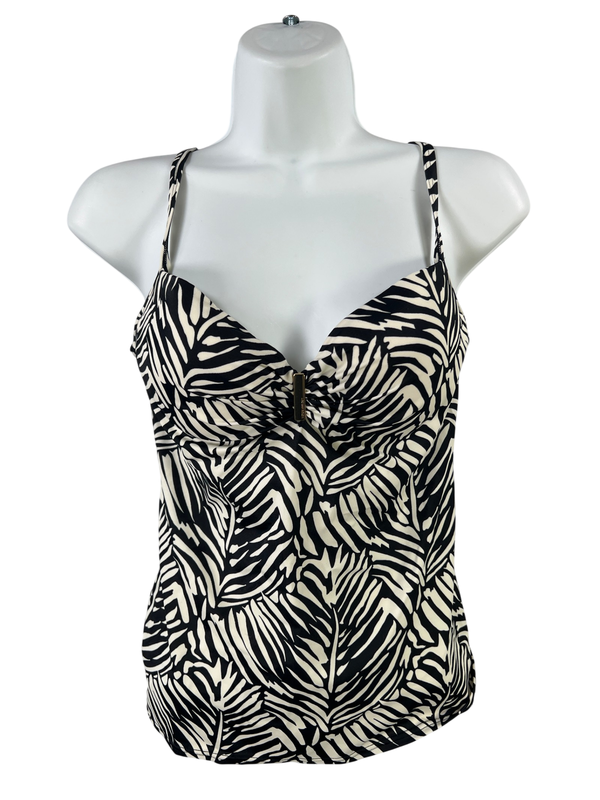 Victoria's Secret Women's Black/White Tankini Swimsuit Top - 34B