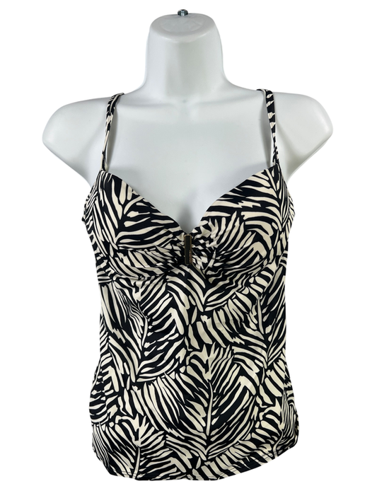 Victoria's Secret Women's Black/White Tankini Swimsuit Top - 34B