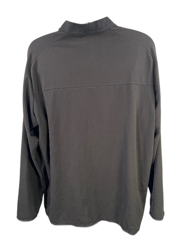 adidas Men's Black Long Sleeve 1/4 Zip Pullover Athletic Shirt - 2XL image 2