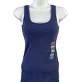 Levi's Women's Blue Ribbed Sleeveless Basic Tank Top - XS
