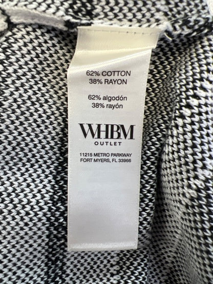 White House Black Market Women's White/Black Ruffle Sleeve Sweater - L image 4