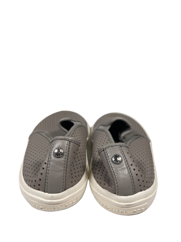 Michael Kors Women's Gray Perforated Leather Slip On Loafers - 8.5 image 4