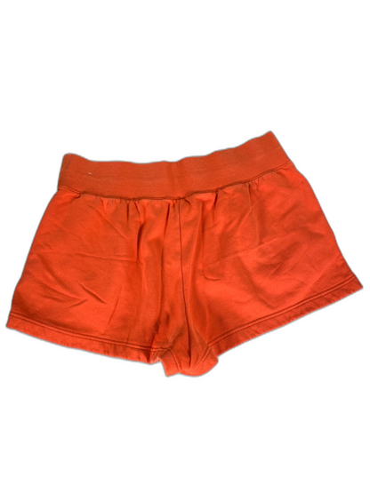 Nike Women's Orange Pheonix Fleece Lined Mid Rise Shorts - XL image 2