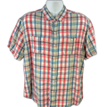 Tommy Bahama Men's Multicolor Relax Plaid Linen Blend Button Up Shirt - XL