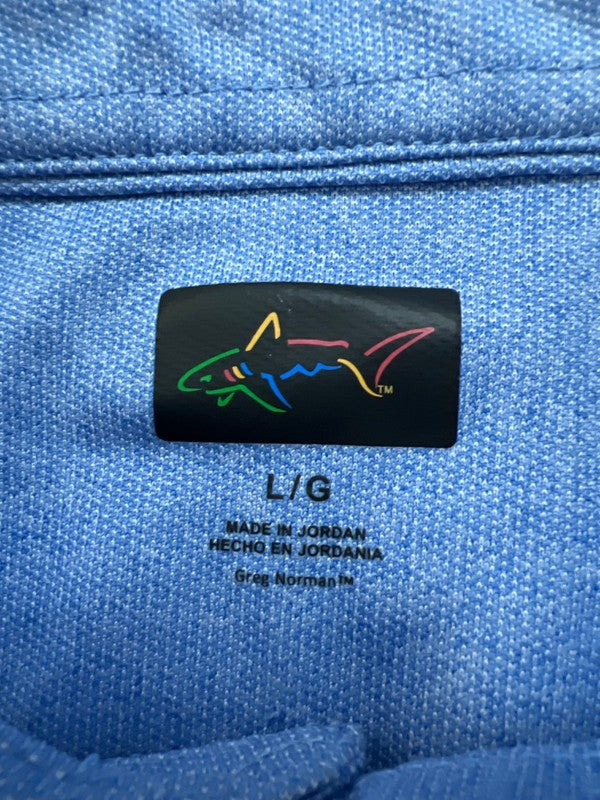 Greg Norman Men's Blue Short Sleeve Button Up Shirt - L image 3