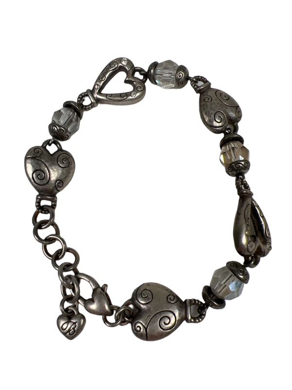 Brighton Women's Silver Tone Plated Heartland Beaded Bracelet