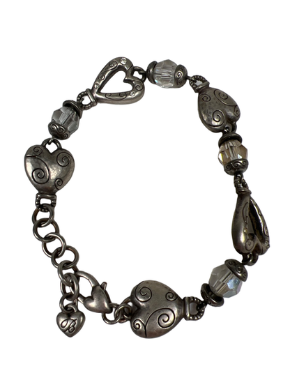 Brighton Women's Silver Tone Plated Heartland Beaded Bracelet