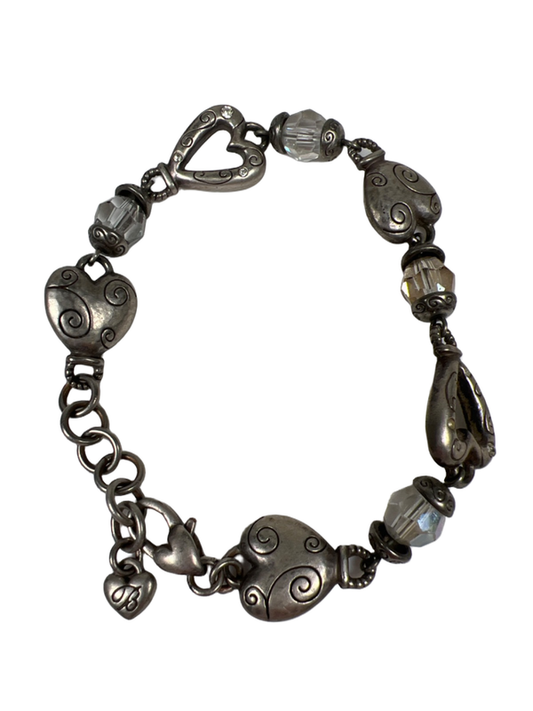 Brighton Women's Silver Tone Plated Heartland Beaded Bracelet