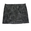 Madden NYC Women's Gray Faux Leather Straight Mini Skirt - S