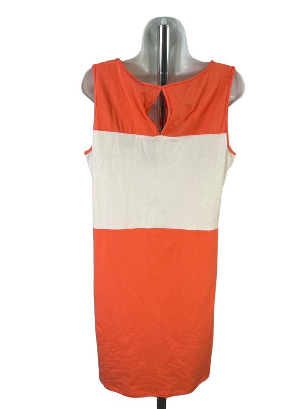 Evolution by Cyrus Women's Peach Orange Sleeveless Shift Dress - L image 2
