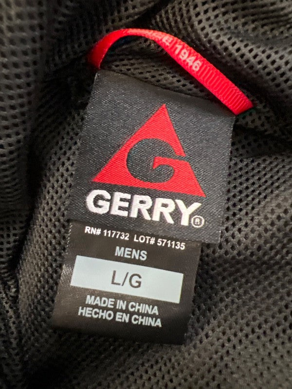 Gerry Men's Black Zip Up Water Resistant Hooded Windbreaker Jacket - L image 3