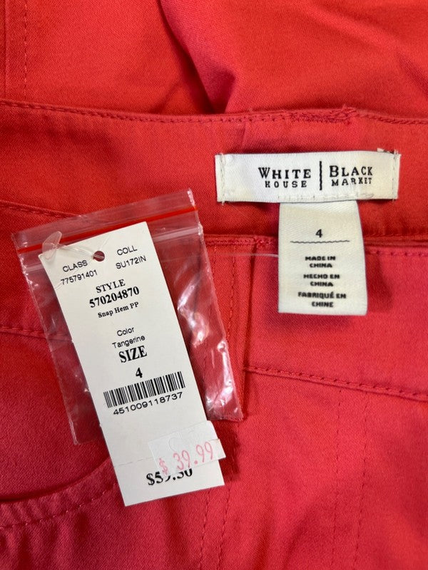 White House Black Market Women's Pink Snap Hem Crop Pants - 4 image 3
