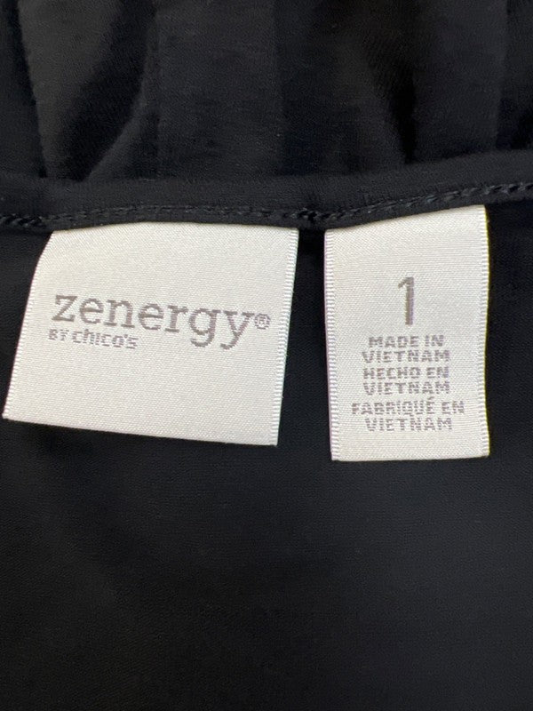 Chico's Zenergy Women's Black 3/4 Sleeve Shirt - 1/US M image 3