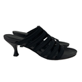 Donald J Pliner Women's Black Strappy Josee Kitten Heel Sandals - 8.5