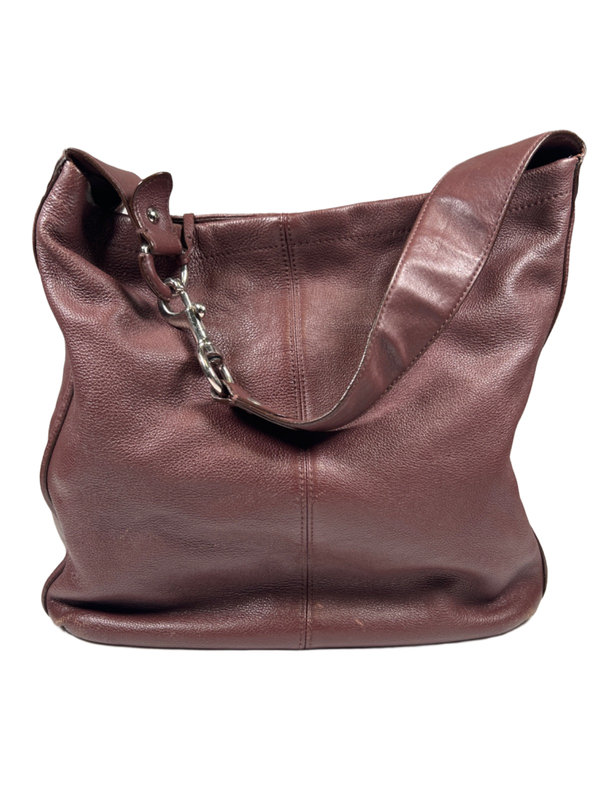 Coach Women's Brown/Burgundy Avery Pebbled Leather Hobo Shoulder Purse image 2