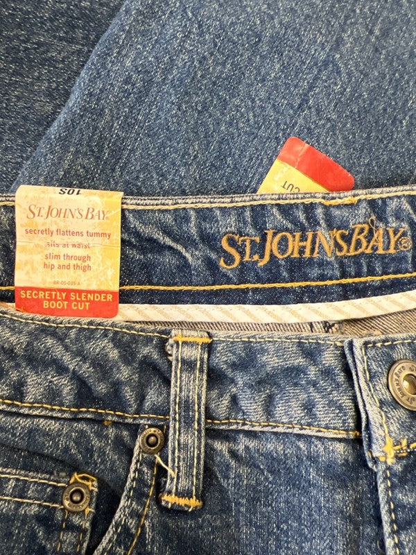 St John's Bay Women's Medium Wash Secretly Slender Bootcut Jeans - 10 Short image 3