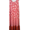 Lands End Women's Red Floral Sleeveless Maxi Dress - Plus 1X