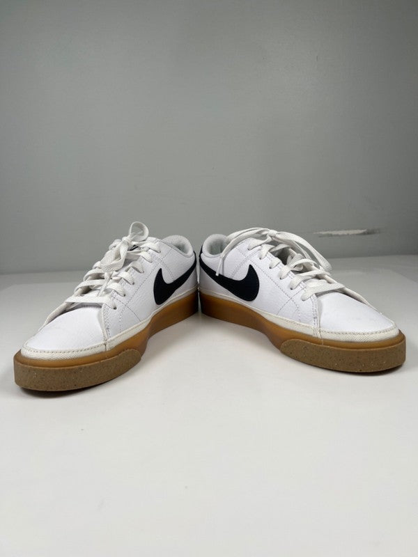 Nike Women's White/Black Court Legacy Lace Up Sneakers - 7.5 image 6