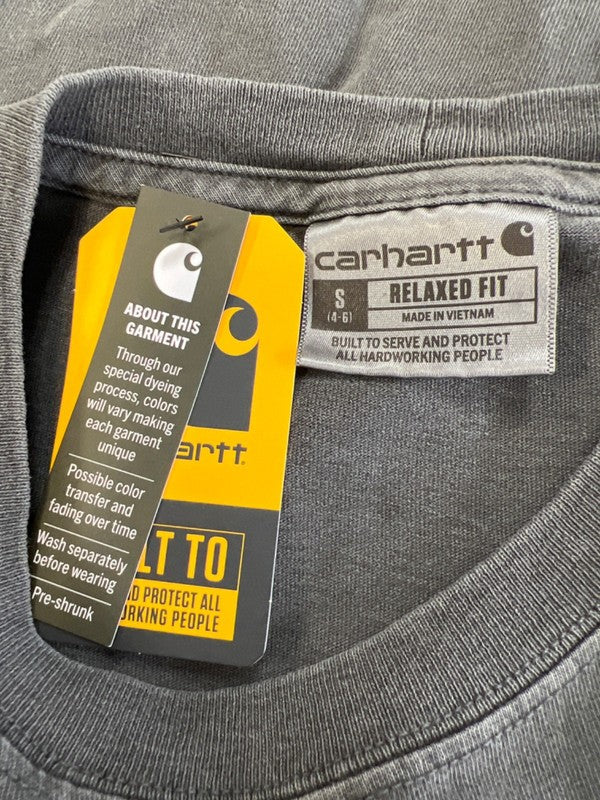 Carhartt Women's Gray Lightweight Relaxed Fit Pocket Front T-Shirt - S image 3