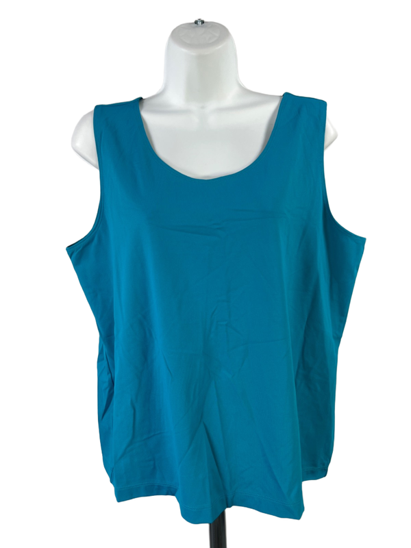 Chico's Women's Blue Basic Sleeveless Shirt - 3/US XL