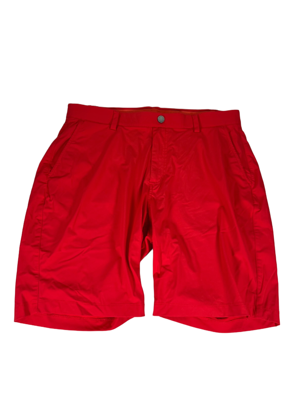 Redvanly Men's Red Stretch Waist Performance Golf Shorts - L