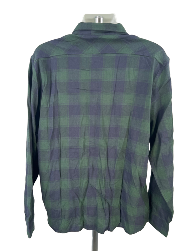 Levi's Men's Green/Blue Plaid Long Sleeve Button Up Flannel Shirt - XXL image 2