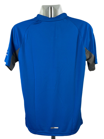 Mizuno Men's Blue Performance Elite Short Sleeve Polo Baseball Jersey - S image 2