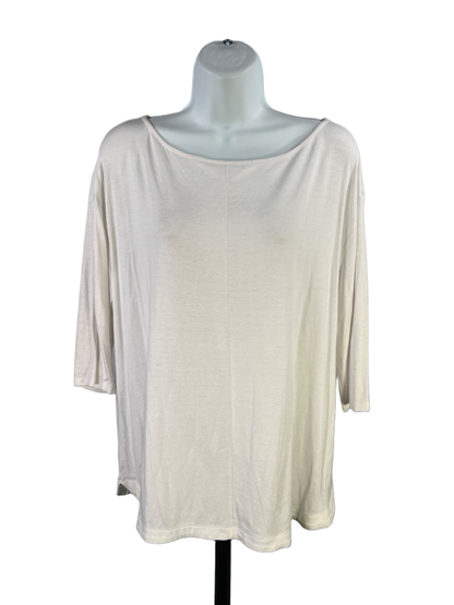 J.Jill Wearever Collection Women's White 1/2 Sleeve T-Shirt - L