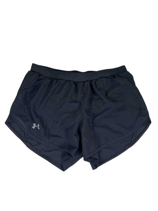 Under Armour Women's Black Lined Fly-By 3" HeatGear Athletic Shorts - M