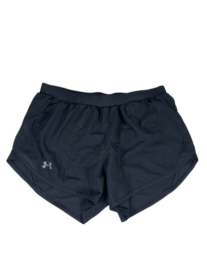 Under Armour Women's Black Lined Fly-By 3" HeatGear Athletic Shorts - M