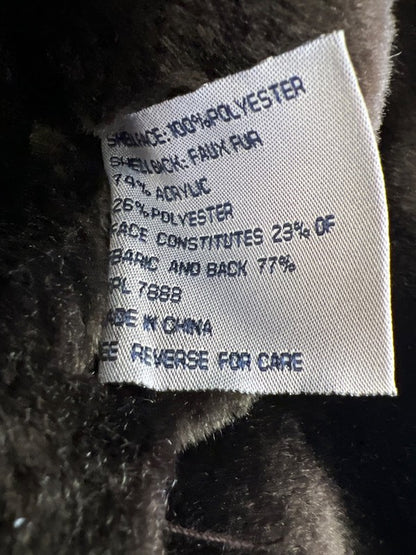 Anne Klein Women’s Brown Faux Fur Lined Button Up Coat - L image 4