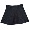 BCBGMaxazria Women's Black Metallic Pull On A-Line Skirt - L