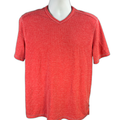 Tommy Bahama Men's Orange Short Sleeve V-Neck T-Shirt - M