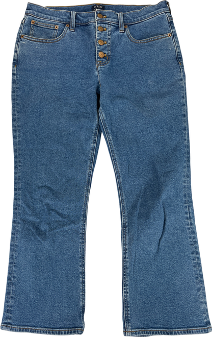 J.Crew Women’s Medium Wash Mid Rise Flare Crop Jeans - 29