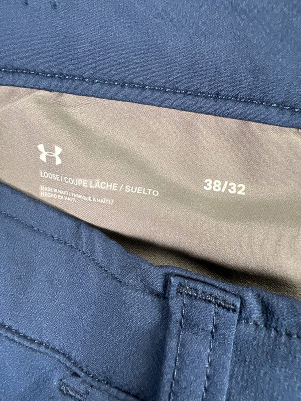 Under Armour Men's Blue Loose Fit Tech Golf Active Pants - 38x32 image 3