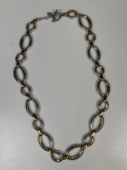 Brighton Women's Gold/Silver Two Tone Silver Plated Link 10in Necklace image 2